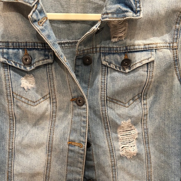 Distressed denim jacket - Picture 2 of 4